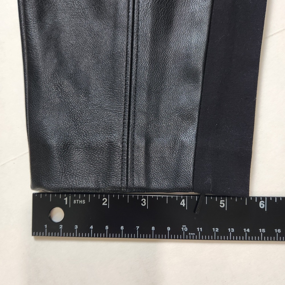 Ted Baker NWT Faux Leather Legging Trousers Black High Rise Size 3 US 8 Side Zip - Picture 9 of 11